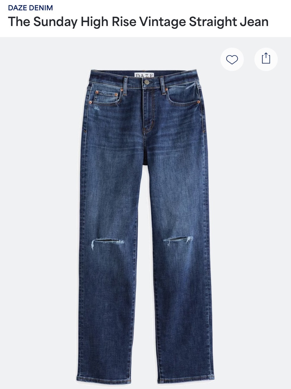 DAZE Denim Women's High-Rise Boot Cut Jeans in Dark Blue